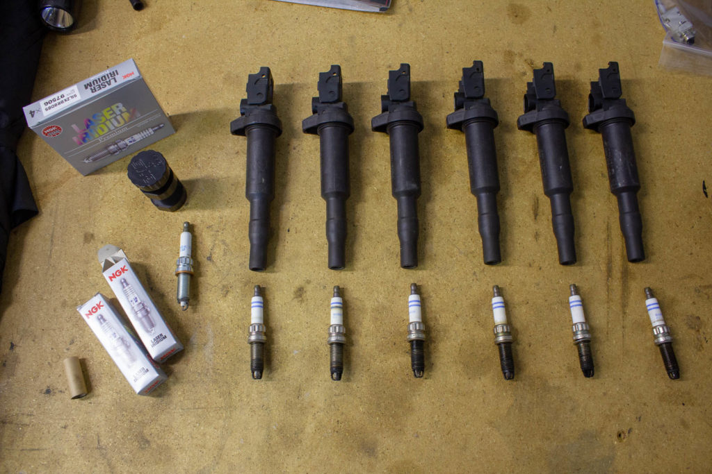 OEM BMW 335i Ignition Coils and Spark Plugs